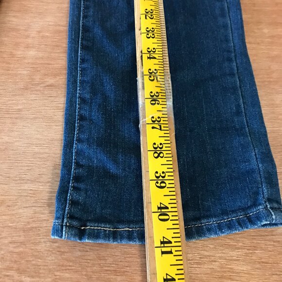 Levi's Strauss Signature Straight Jeans Women W30 10M Blue High Rise Dark Wash - Picture 7 of 14